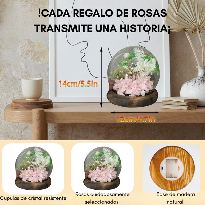 Rosas Eternas Flores Artificiales Decoracion Hogar Luz Led