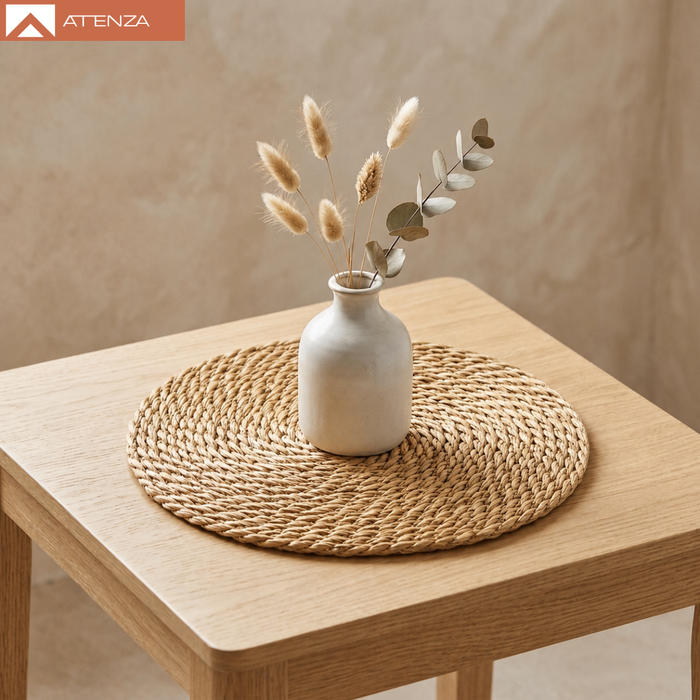 Set 6 Manteles Individuales Yute Redondos Fibra Natural 35cm
