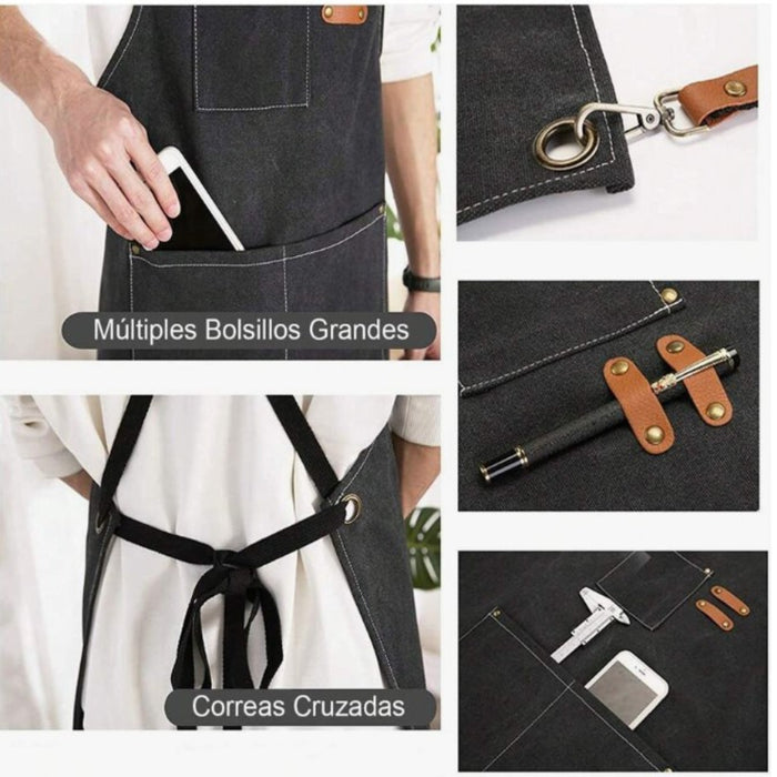 Pechera Delantal Cocina, Barbacoa, Parrilla Premium, Peluque