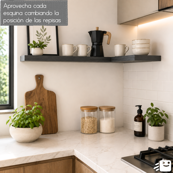Organizador De Madera Elegancia Moderna X3 Negro