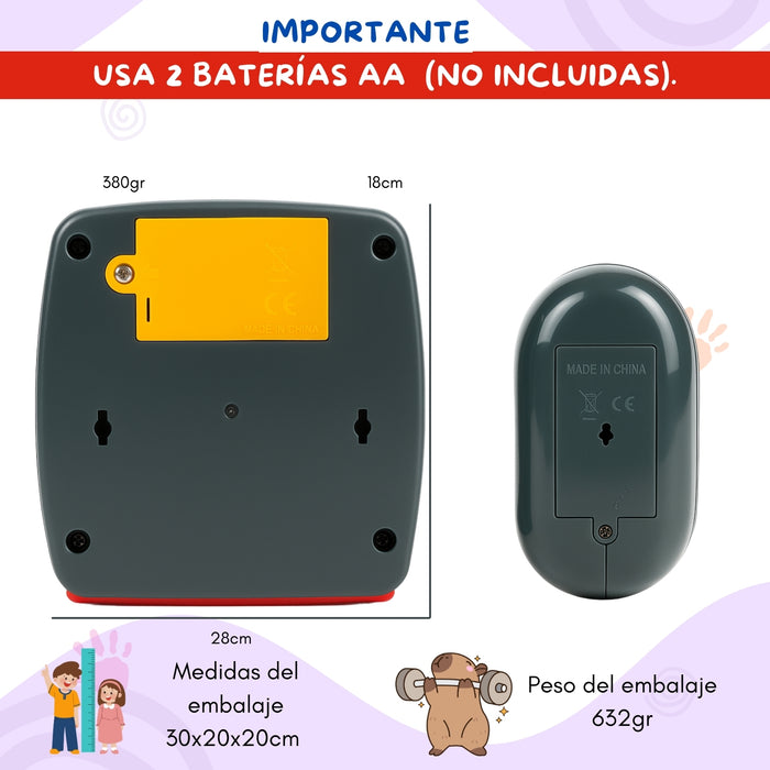 Juguete Caja Registradora Infantil Luz Y Sonido Accesorios