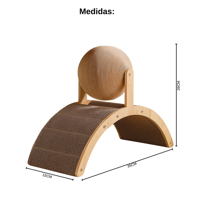 Rascador Y Juguete Para Gatos Arco Y Bola Vertical