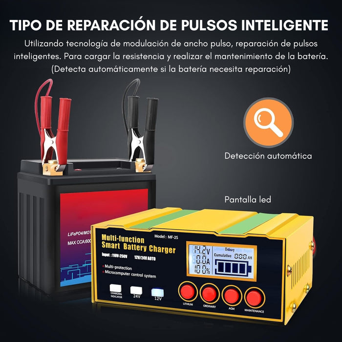 Cargador Batería Auto Carga Rápida Para Todas Baterías 220w