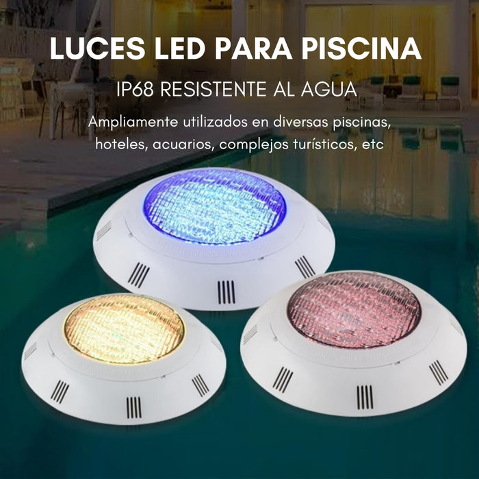 Foco Piscina 24w Mando Multicolor Lámpara Led Subacuática