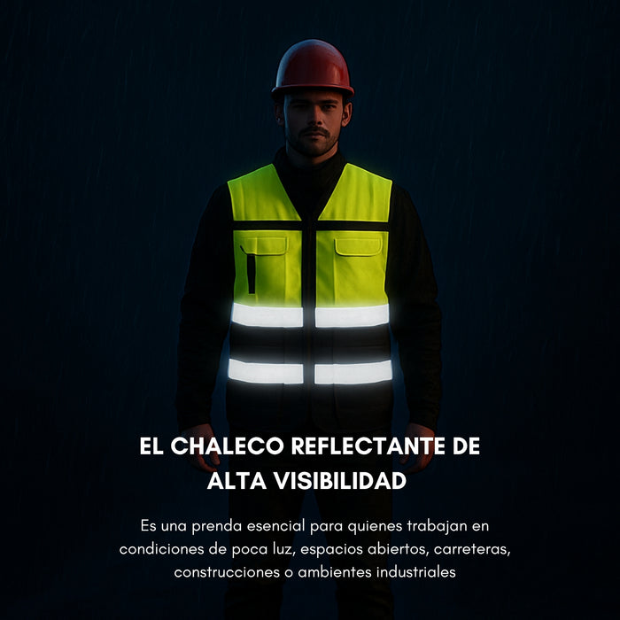 Chaleco Geólogo Ingeniero Reflectante Bolsillos Premium