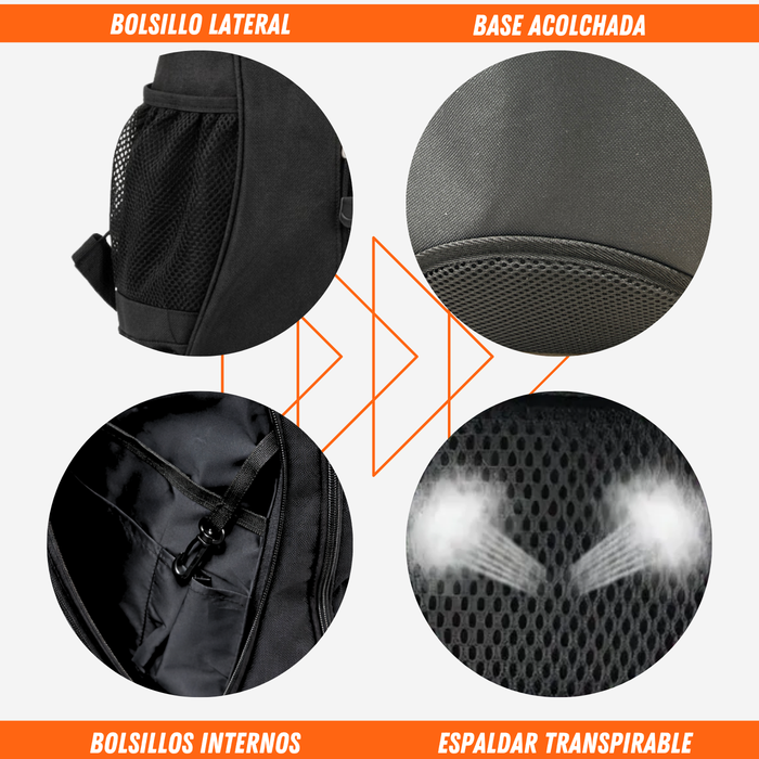 Bolso Padel Mochila Cruzada Tenis Raquetero Ajustable