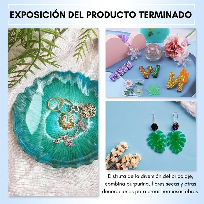 Resina Epoxica 1:1 Para Artesanias Ultra Transparente 1 Kg