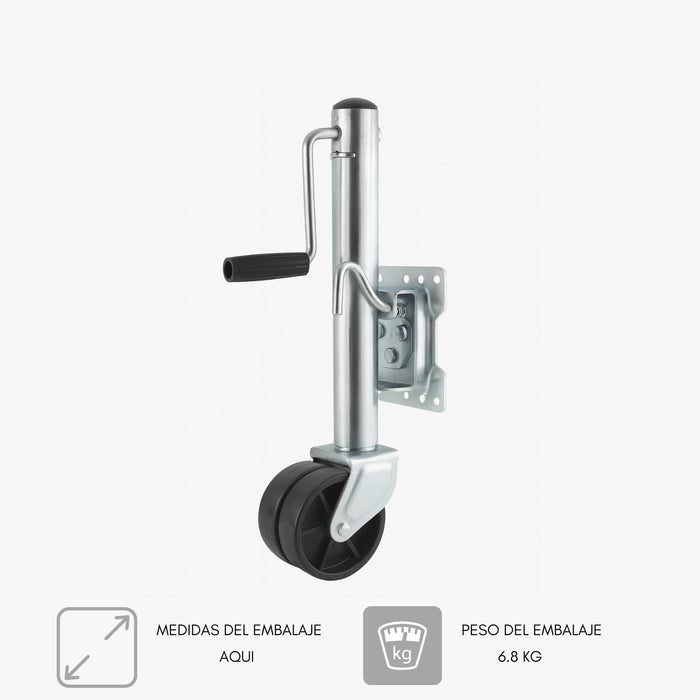 Pata Enganche Carro Arrastre Rueda Maniobrable Remolque