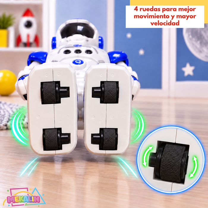 Robot Inteligente Juguete Niños Control Remoto Luz sonido Programable Con Sensor De Gestos Movimiento Visor LED Música Baile Batería Recargable