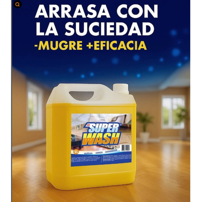 Pack Super Wash Limpiador De Pisos 5l + Pulverizador Rociado