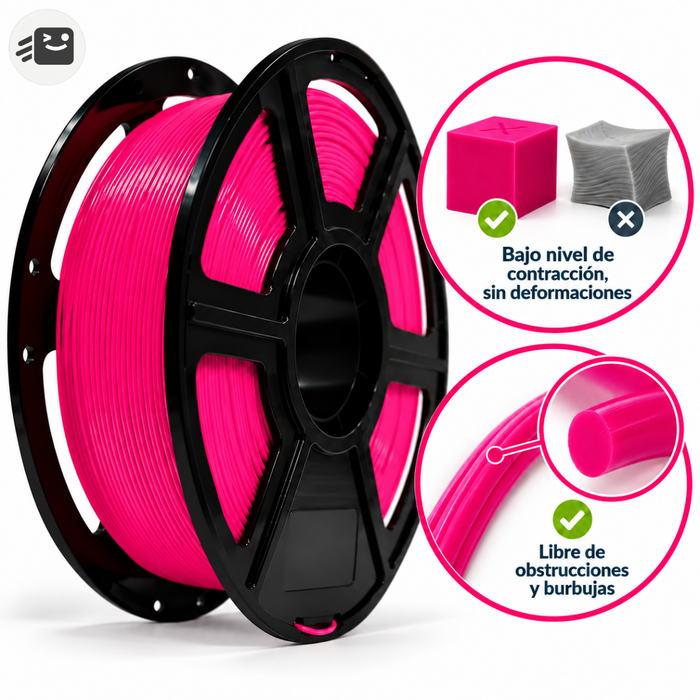 Filamento Pla Para Impresión 3d 1.75mm 1 Kg Color Fucsia