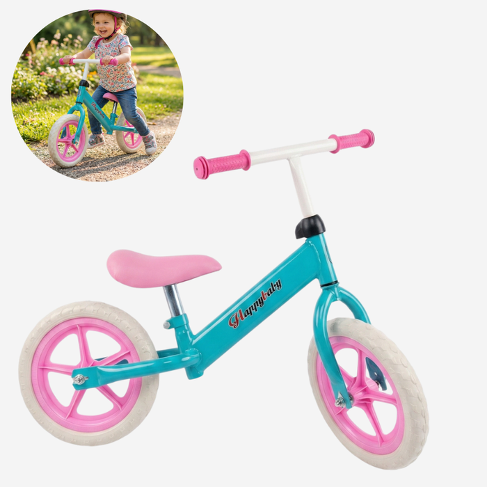 Bicicleta Bebé Equilibrio Niños Asiento Ajustable Infantil Rosa