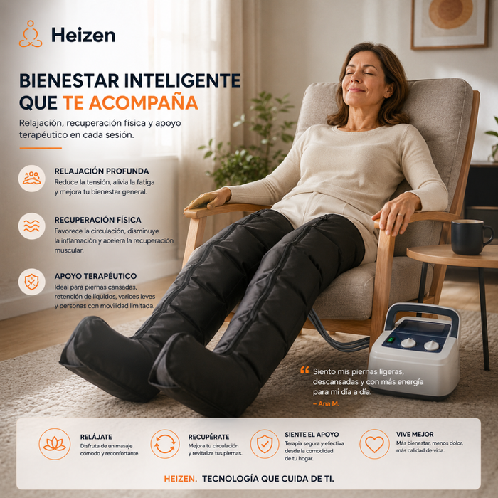 Masajeador Presoterapia Eléctrico Para Piernas Circulación