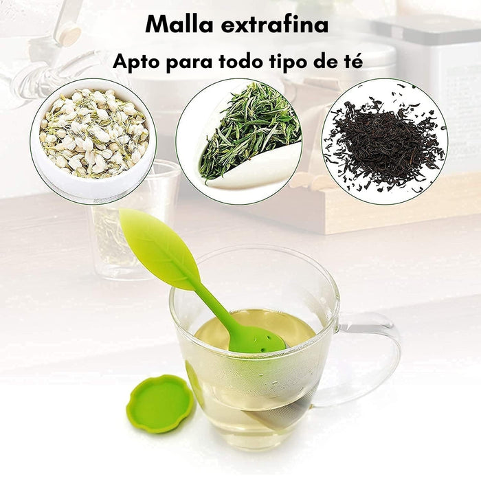 20 Infusores De Silicona Y Cero Inoxidable Para Té O Hierbas