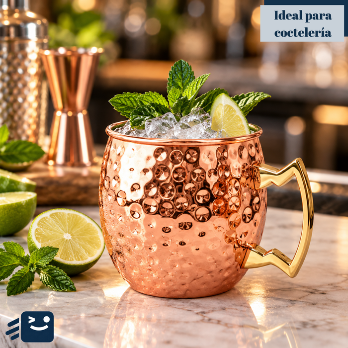 Set De 2 Mugs De Cobre Tragos Moscow Mule Mojito Bar