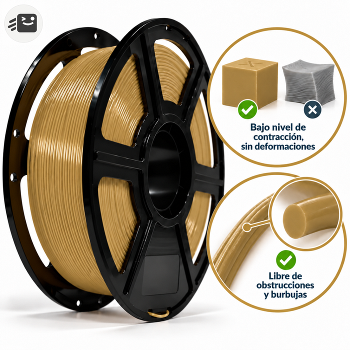 Filamento Pla Para Impresión 3d 1.75mm 1 Kg Color Dorado