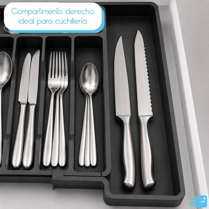 Organizador De Cubiertos Expandible Para Cajón Cocina 8 Compartimientos