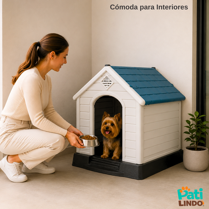 Casa Para Perro Mediano Exterior Resistente Impermeable