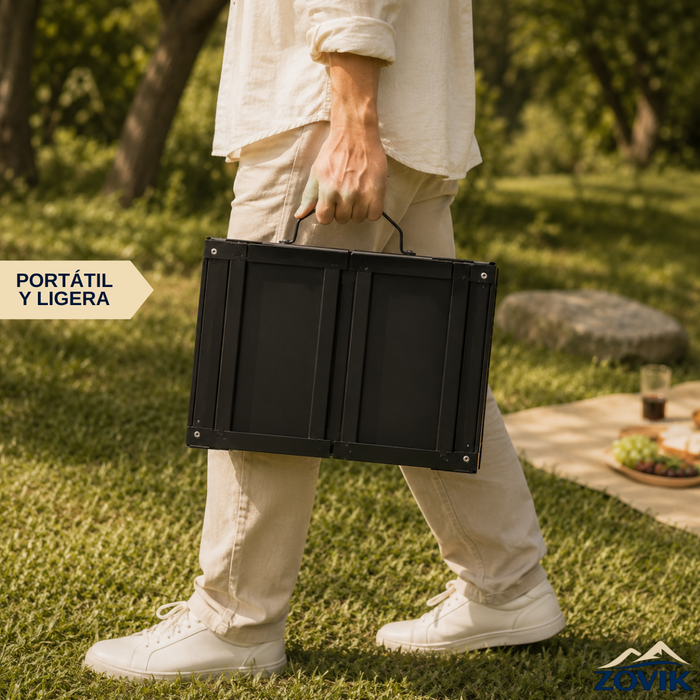 Mini Parrillera Plegable A Carbón Portátil 35x27x20cm Asados