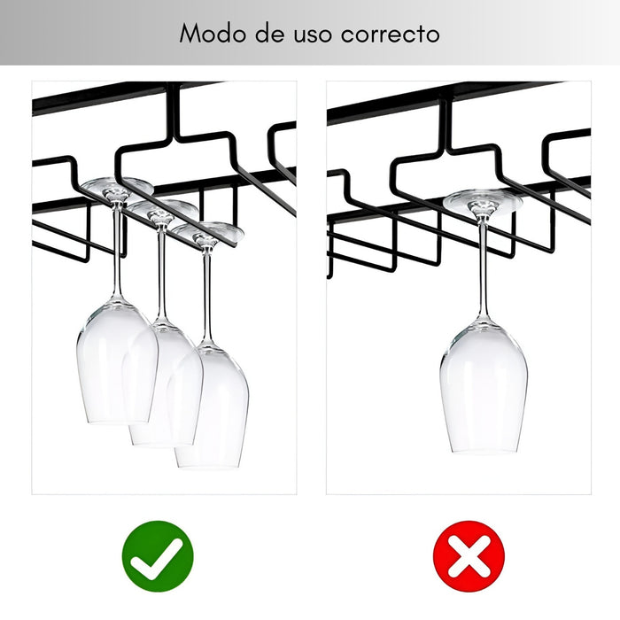 Estante Porta Copas de Vino Gabinete Repisa Bar 12 Copas