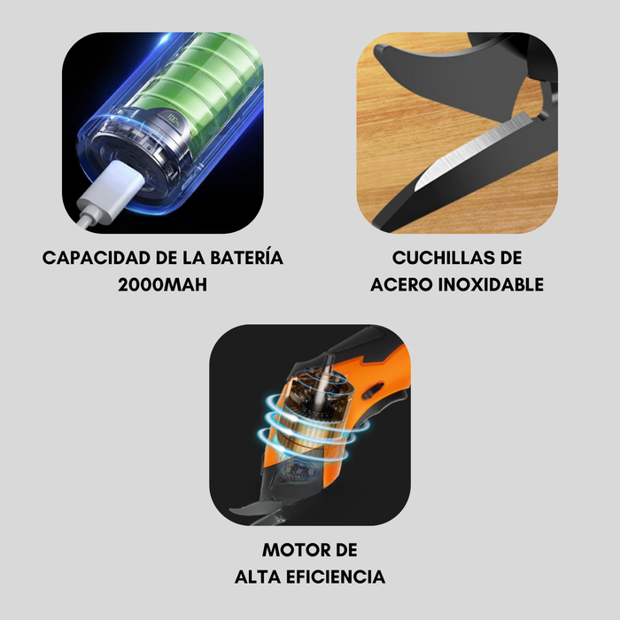 Tijera Eléctrica Recargable para Carton Tela Cuero Alfombra