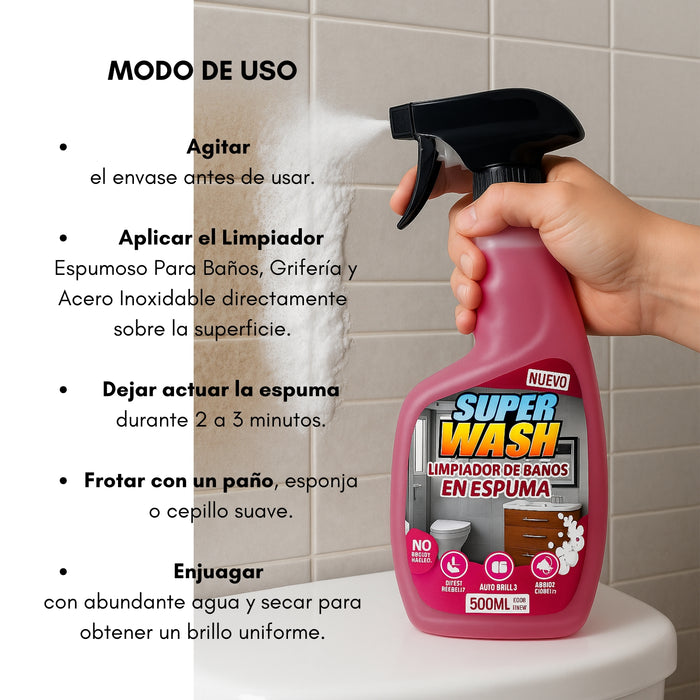 Limpiador Espumoso Anti Sarro Para Baños Griferia Vidrios