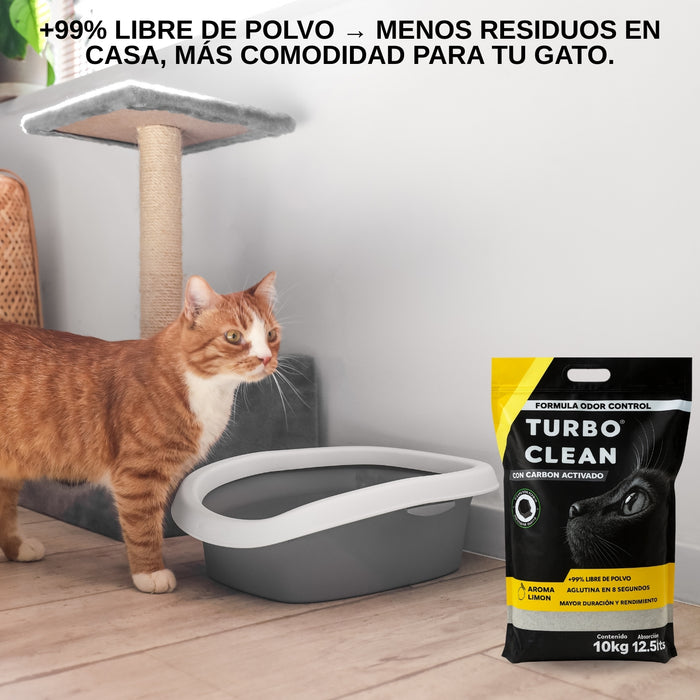 Arena Aglutinante Turbo Clean Odor Control 4kg Aroma Limón
