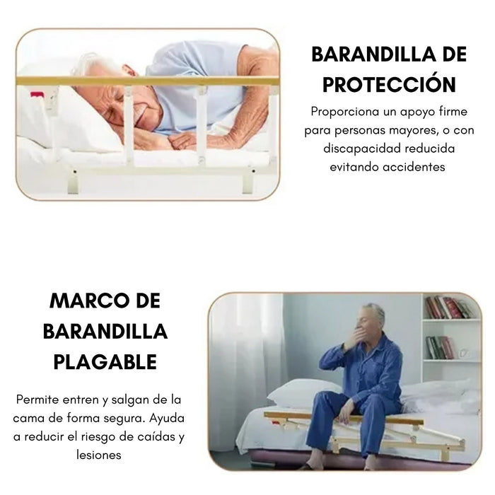 Baranda De Cama Lateral Anticaída Para Cuidado Adulto Mayor