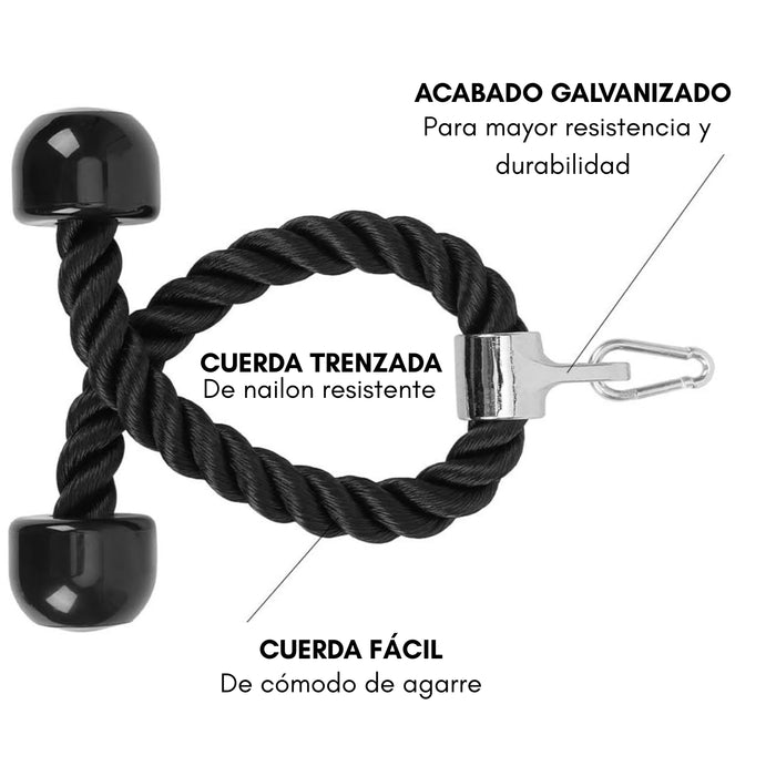 Cuerda Crossfit Entrenamiento Para Agarres Gym Triceps Casa