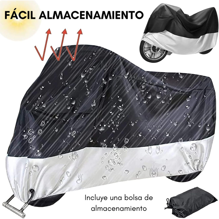 Funda Cubre Motocicleta Carpa Impermeable 245x105x125cm