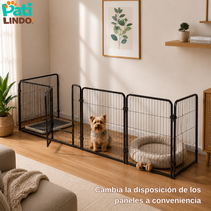 Corral Para Perros Metálico Jaula Mascotas 6 Paneles