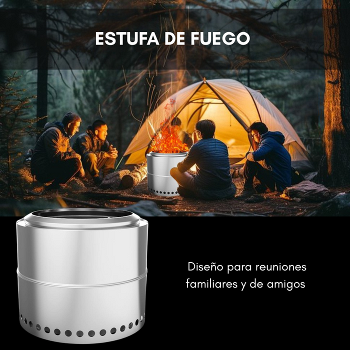 Brasero Sin Humo Brann Acero Inoxidable Accs 50cm