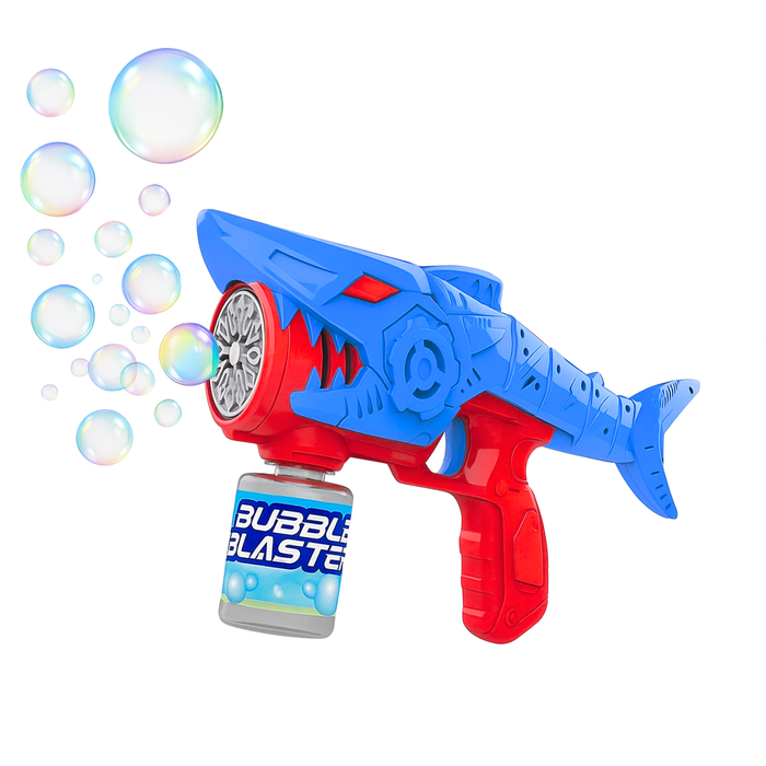 Pistola De Burbujas Juguete Infantil Con Luces Led Tiburón