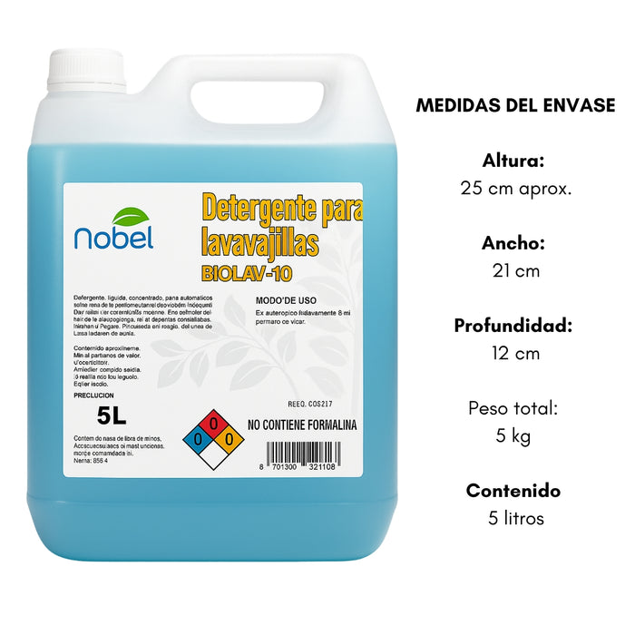Detergente Lavavajillas Lavaloza Maquina Lavavajillas 5lt