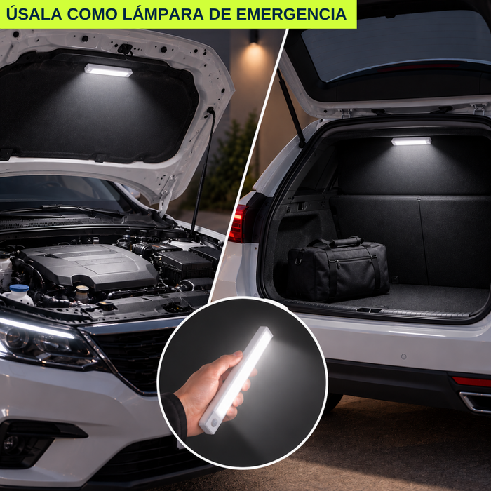Luz Led Barra Magnética Sensor Movimiento Recargable 20 Cm