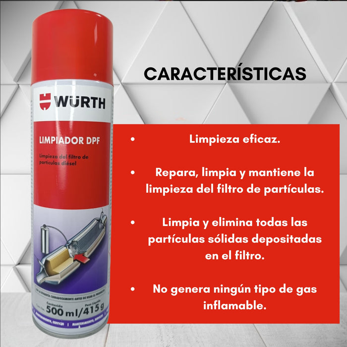 Limpiador Filtro Partículas Diesel Dpf Wurth / 400 Ml. X2