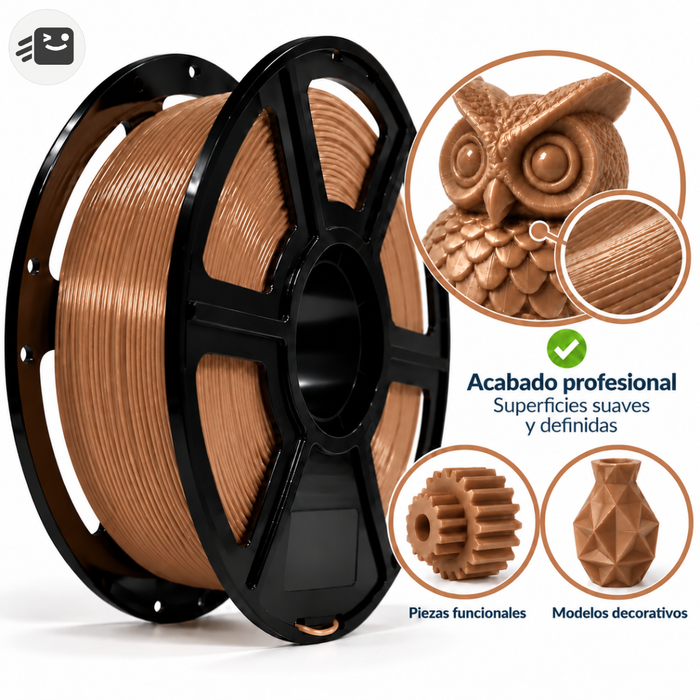Filamento Pla Para Impresión 3d 1.75mm 1 Kg Color Bronce