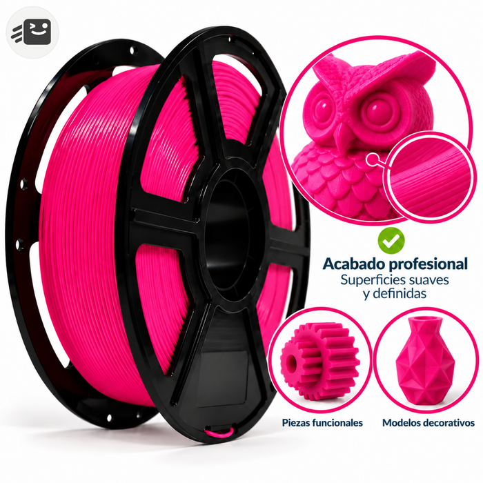 Filamento Pla Para Impresión 3d 1.75mm 1 Kg Color Fucsia