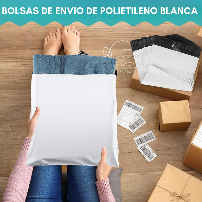 100 Bolsas De Plastico Courier Con Adhesivo Envio 55x65cm