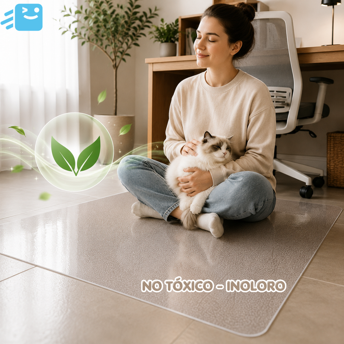 Protector Piso Flotante Silla Oficina Transparente 90x120cm