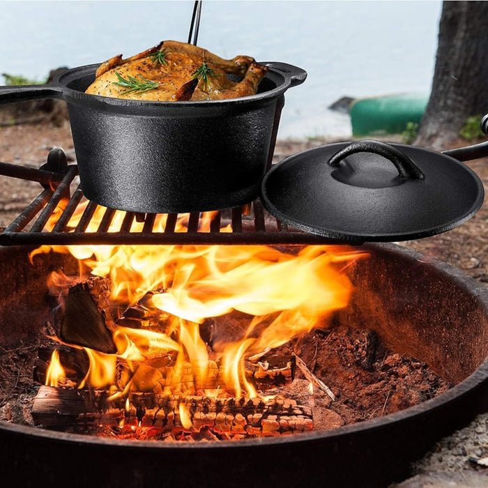 Juego De Ollas Y Sartenes Para Acampar De Hierro