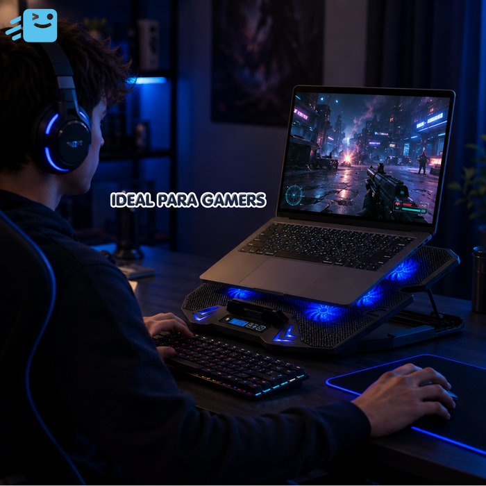 Base Ventilador Notebook Enfriador Gamer Laptop 15.6,16,17