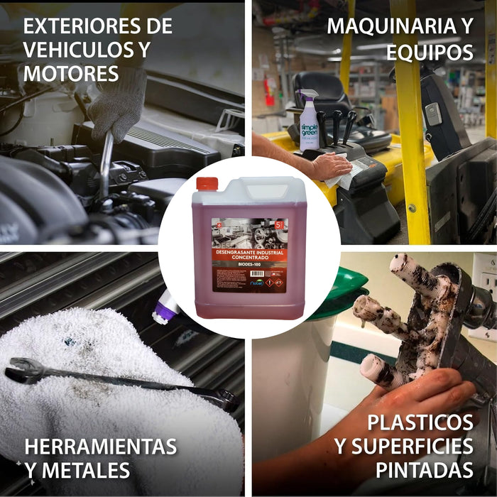 Desengrasante Industrial Concentrado Alcalino Multiusos 5lt
