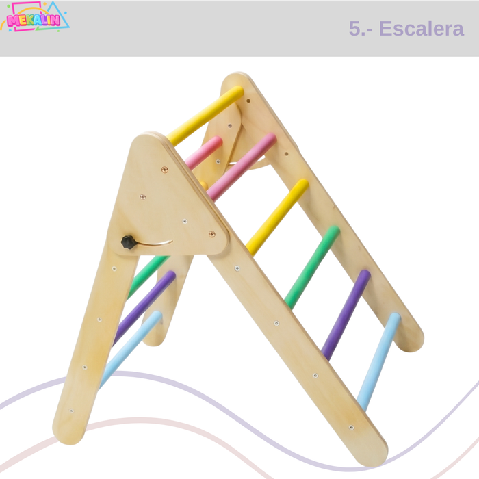 Escalador Juego Montessori Niños Madera Triangulo Pikler