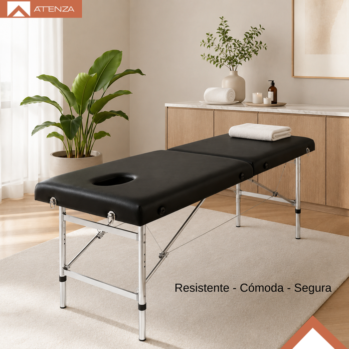 Camilla De Masaje Portátil Plegable Aluminio 2 Cuerpos