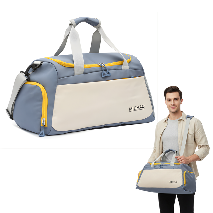 Bolso Deportivo Gym Viaje De Mano Avión Multifuncional 23l - Azul Acero