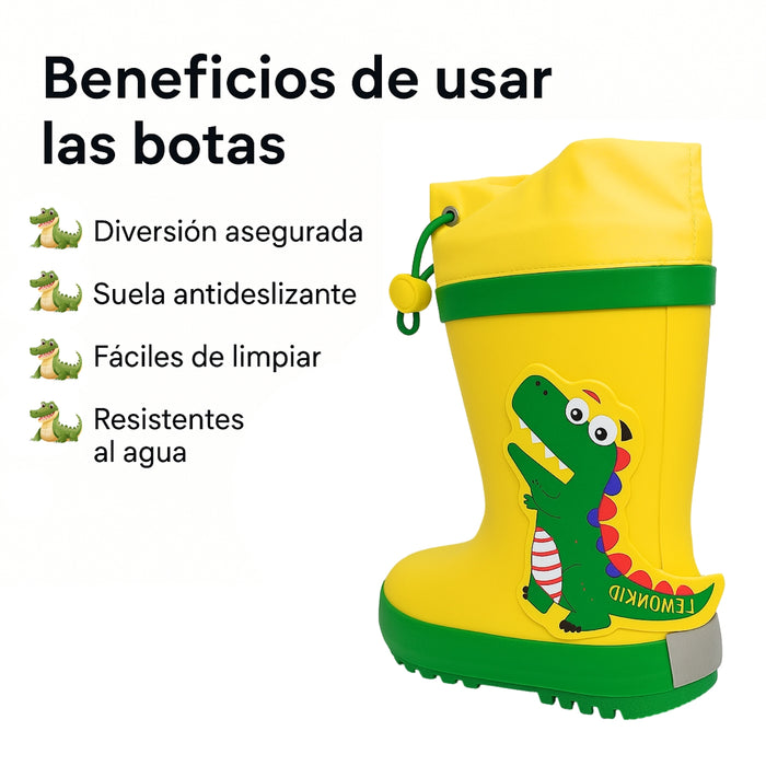 Botas Impermeables Para Niños De Plástico Antideslizante