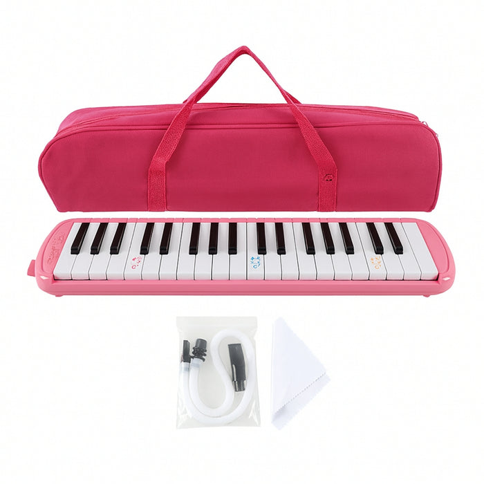 Melódica 37 Notas Escolar Teclas Y Estuche Rosa Instrumento
