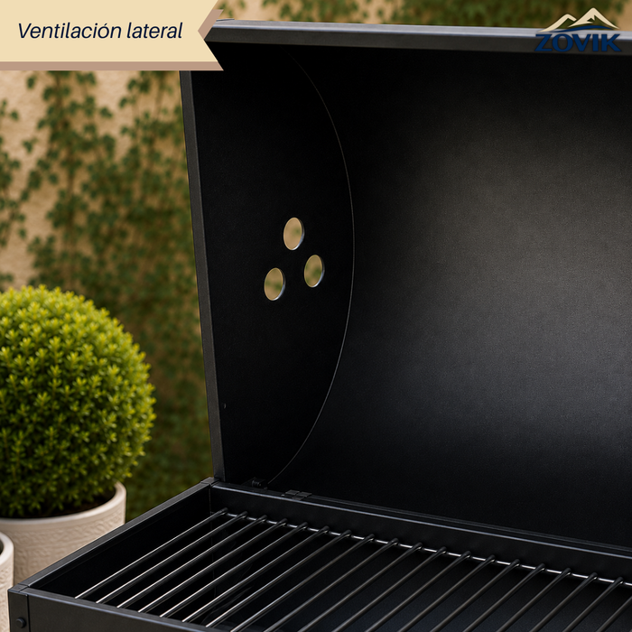 Parrilla Asador A Carbon Barril Económica Con Repisa Ruedas