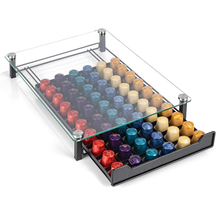 Porta Cápsulas Vidrio Para Café Nespresso 60 Unidades